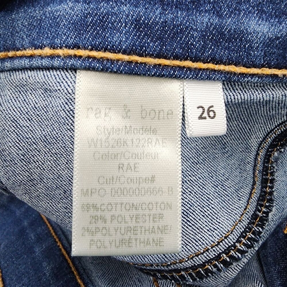 Rag & Bone Women's Blue Denim ANKLE SKINNY Jeans Size 26 - Picture 7 of 12